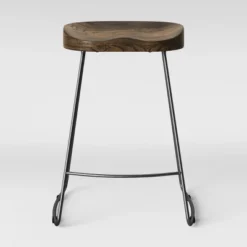 Hull Low Back Wood/Metal Counter Height Barstool - Threshold™ -Threshold Living Room Sales Store GUEST 040349e4 7c2c 4c7a 9366 ac2e6b508b93