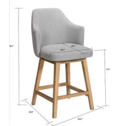 Kinston Swivel Curved Back Upholstered Counter Height Barstool - Threshold™ -Threshold Living Room Sales Store GUEST 0cf41a59 02f8 4482 a305 0046c7165fa6