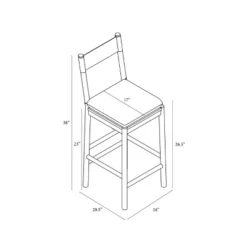 Emery Wood Counter Height Barstool With Upholstered Seat And Sling Back Natural - Threshold™ Designed With Studio McGee 11 Emery Wood Counter Height Barstool With Upholstered Seat And Sling Back Natural - Threshold™ Designed With Studio McGee -Threshold Living Room Sales Store GUEST 195f58ad 8370 4b07 a2c7 caa1f841e5e6