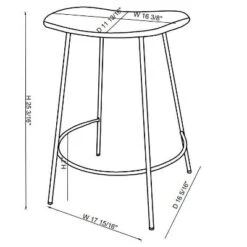 Clarkston Metal Counter Height Barstool With Upholstered Seat - Threshold™ Designed With Studio McGee -Threshold Living Room Sales Store GUEST 23096c73 19b3 49a1 aee5 9efbd5fdbbf1