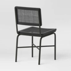 Errol Cane And Wood Dining Chair With Metal Legs Black - Threshold™ -Threshold Living Room Sales Store GUEST 270177fe 3aeb 43b7 bf8d 08b29153b9ac