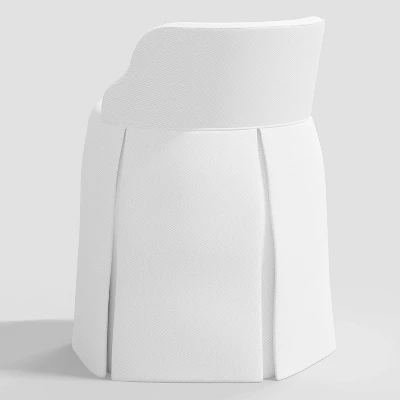 Quin Vanity Chair Twill White - Threshold™ 3 Quin Vanity Chair Twill White - Threshold™ - Image 3