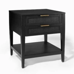 East Bluff 2 Drawers Woven Accent Table Black - Threshold™ Designed With Studio McGee -Threshold Living Room Sales Store GUEST 29905b41 0976 4ad7 8c10 41d4cef772fa