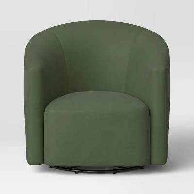 Large Aveline Swivel Chair Olive Velvet - Threshold™ 1 Large Aveline Swivel Chair Olive Velvet - Threshold™