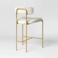 Orion Luxe Backed Counter Height Barstool With Brass Legs Gray Velvet - Threshold™ -Threshold Living Room Sales Store GUEST 33b10d11 4ac6 416d b941 181159cfc112