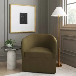 Rhea Swivel Chair In Linen - Threshold™ -Threshold Living Room Sales Store GUEST 36774f99 22fd 4368 b1ed 89e0c21f5995