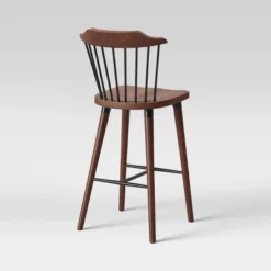 Delway Curved Back Mixed Material Counter Height Barstool Walnut - Threshold™ -Threshold Living Room Sales Store GUEST 3e53f265 ac14 41e9 bdd1 5f971bc1bb5a