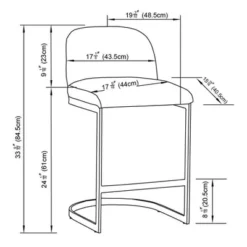 2pk Jules Cantilever Armless Upholstered Counter Height Barstool - Threshold™ -Threshold Living Room Sales Store GUEST 43f66d3d bc63 4c4e a252 83898804be78