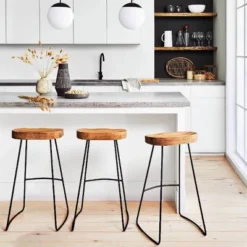 Hull Low Back Wood/Metal Counter Height Barstool - Threshold™ -Threshold Living Room Sales Store GUEST 4657e6fd 7d27 433d 85bd 695cd9432ba4