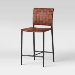 Wellfleet Woven Faux Leather Metal Base Counter Height Barstool - Threshold™ -Threshold Living Room Sales Store GUEST 46cd9a60 0f2f 40e3 aa66 36374f1570ef