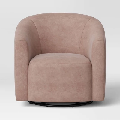 Large Aveline Swivel Chair Blush Velvet - Threshold™ 2 Large Aveline Swivel Chair Blush Velvet - Threshold™ - Image 2