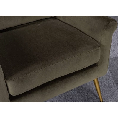 Carmine Luxe Arm Accent Chair With Brass Legs - Threshold™ 7 Carmine Luxe Arm Accent Chair With Brass Legs - Threshold™ - Image 7