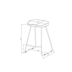 Hull Low Back Wood/Metal Counter Height Barstool - Threshold™ -Threshold Living Room Sales Store GUEST 509b4ae3 a422 4b35 8183 0d37552635c1