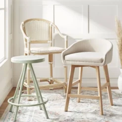 Parksley Rattan And Woven Counter Height Barstool White - Threshold™ -Threshold Living Room Sales Store GUEST 51f30ece 4c8b 4fcf 8461 e948b9e3ffda
