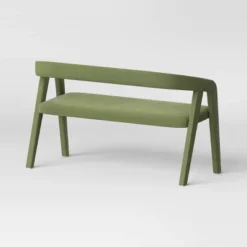 Lana Curved Back Upholstered Dining Bench Olive Green Velvet - Threshold™ -Threshold Living Room Sales Store GUEST 544fc6aa cc08 486b b79b afcfc5ff936b