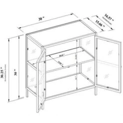 30" Crystal Cove Glass Cabinet Black - Threshold™ Designed With Studio McGee -Threshold Living Room Sales Store GUEST 5b71f51a 7630 42b5 9e09 477102ac59f6