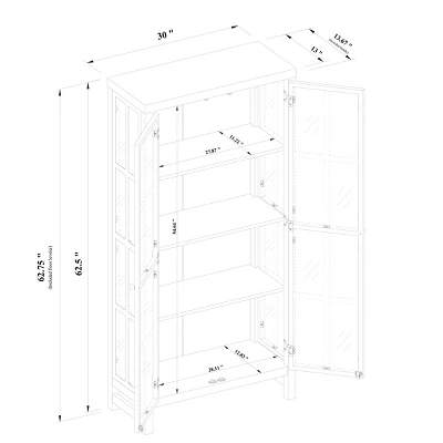 Bountiful Wood And Glass Tall Cabinet - Threshold™ Designed With Studio McGee 6 Bountiful Wood And Glass Tall Cabinet - Threshold™ Designed With Studio McGee - Image 6