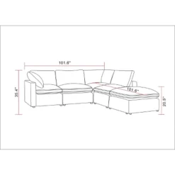 5pc Allandale Modular Sectional Sofa Set - Project 62™ -Threshold Living Room Sales Store GUEST 6fe5734f a99e 4188 b902 bcc9240740b5