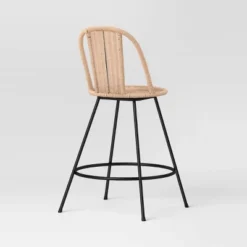 Olivine Rounded Back Woven Counter Height Barstool With Metal Legs Natural - Threshold™ 7 Olivine Rounded Back Woven Counter Height Barstool With Metal Legs Natural - Threshold™ -Threshold Living Room Sales Store GUEST 762e0250 57e4 4cea b6bc 1640474ba352