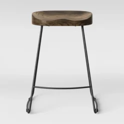 Hull Low Back Wood/Metal Counter Height Barstool - Threshold™ -Threshold Living Room Sales Store GUEST 8052f369 813c 40b6 b5ad 0430ec8d2b7a