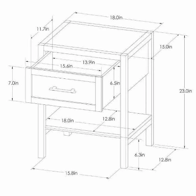 Warwick End Table With Drawer - Threshold™ 6 Warwick End Table With Drawer - Threshold™ - Image 6