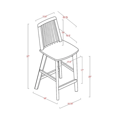Linden Modified Windsor Wood Counter Height Barstool - Threshold™ Designed With Studio McGee 5 Linden Modified Windsor Wood Counter Height Barstool - Threshold™ Designed With Studio McGee - Image 5