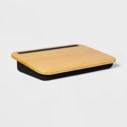 Bamboo Lap Desk With Powerbank And Charging Cable Brown/Black - Threshold™ -Threshold Living Room Sales Store GUEST 8883f6ad 0fb5 4d88 83ff 5f9a6ad730c4