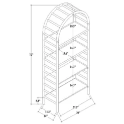 72" Holladay Curved Wooden Bookcase - Threshold™ Designed With Studio McGee -Threshold Living Room Sales Store GUEST 907a020b f8bd 48ff ad78 2332a2c16f0a