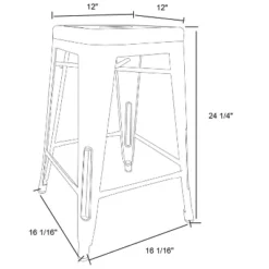 Set Of 2 24" Carlisle Metal Counter Height Barstool - Threshold™ -Threshold Living Room Sales Store GUEST 91e0f699 886c 4f22 8477 2dde73c1a713
