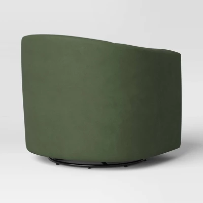Large Aveline Swivel Chair Olive Velvet - Threshold™ 2 Large Aveline Swivel Chair Olive Velvet - Threshold™ - Image 2