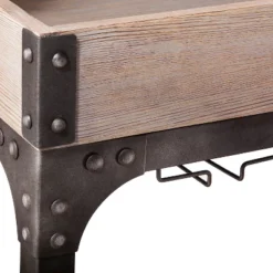 Franklin Bar Cart And Wine Rack Weathered Gray - Threshold™ -Threshold Living Room Sales Store GUEST 999f1629 e0ab 4692 9a9e 8313a8429fea