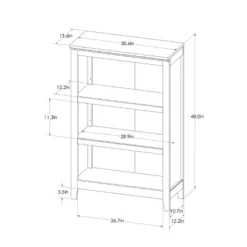 48" Carson 3 Shelf Bookcase - Threshold™ -Threshold Living Room Sales Store GUEST a35a203d 2822 4d50 8eed 8de12cce8680