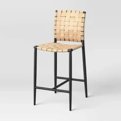 Wellfleet Woven Faux Leather Metal Base Counter Height Barstool - Threshold™ -Threshold Living Room Sales Store GUEST a93c73eb d6f8 49f9 8e4b 6589cc6f1395