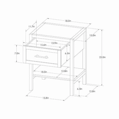 Warwick End Table With Drawer - Threshold™ 7 Warwick End Table With Drawer - Threshold™ - Image 7