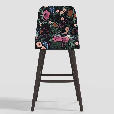 Geller Modern Counter Height Barstool In Botanical Grant Floral Ink - Threshold™ 1 Geller Modern Counter Height Barstool In Botanical Grant Floral Ink - Threshold™