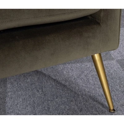 Carmine Luxe Arm Accent Chair With Brass Legs - Threshold™ 6 Carmine Luxe Arm Accent Chair With Brass Legs - Threshold™ - Image 6