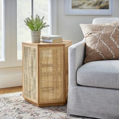 Lomita Rattan Accent Table Natural - Threshold™ Designed With Studio McGee 1 Lomita Rattan Accent Table Natural - Threshold™ Designed With Studio McGee