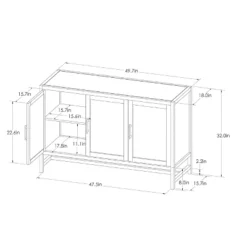 Warwick 3 Door Accent TV Stand For TVs Up To 59" - Threshold™ -Threshold Living Room Sales Store GUEST ba5cd40d 7348 4de0 bac8 5ec1775d8cb4