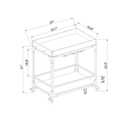 Franklin Bar Cart And Wine Rack Weathered Gray - Threshold™ -Threshold Living Room Sales Store GUEST baddc049 bc6c 41a3 9626 2f6e9e0bb00f