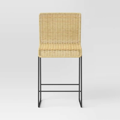 Chapin Modern Woven Counter Height Barstool With Metal Legs - Threshold™ 2 Chapin Modern Woven Counter Height Barstool With Metal Legs - Threshold™ - Image 2