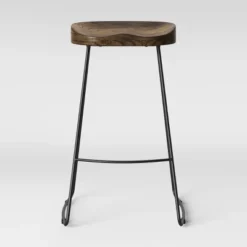 Hull Low Back Barstool Wood/Metal - Threshold™ -Threshold Living Room Sales Store GUEST c467520f f1d0 411f 89d8 1885382021e5