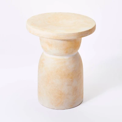 Montebello Shaped Ceramic Accent Table Light Brown - Threshold™ Designed With Studio McGee 2 Montebello Shaped Ceramic Accent Table Light Brown - Threshold™ Designed With Studio McGee - Image 2