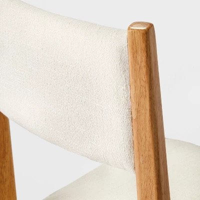 2pk Yalecrest Upholstered Seat And Back With Wood Frame Counter Height Barstools Cream/Natural - Threshold™ Designed With Studio McGee 4 2pk Yalecrest Upholstered Seat And Back With Wood Frame Counter Height Barstools Cream/Natural - Threshold™ Designed With Studio McGee - Image 4