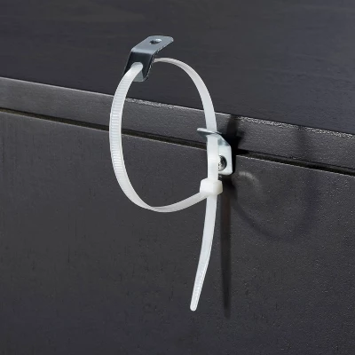 66" East Bluff Woven Cabinet Black - Threshold™ Designed With Studio McGee 4 66" East Bluff Woven Cabinet Black - Threshold™ Designed With Studio McGee - Image 4