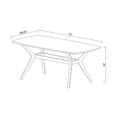 72" Emmond Mid-Century Modern Dining Table White/Brown - Threshold™ -Threshold Living Room Sales Store GUEST e05b55be de65 49d9 89fd a74263628b9a