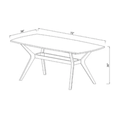 72" Emmond Mid-Century Modern Dining Table White/Brown - Threshold™ -Threshold Living Room Sales Store GUEST e1424134 0b89 41ec b44c 758c24e09edc