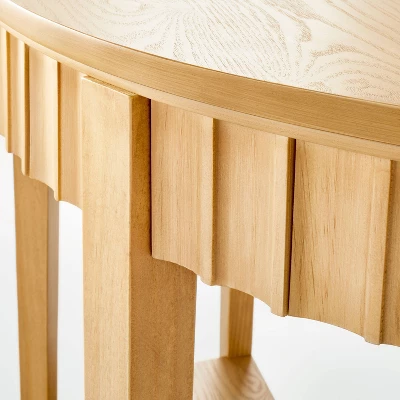 Thousand Oaks Wood Scalloped Demilune Console Table - Threshold™ Designed With Studio McGee 3 Thousand Oaks Wood Scalloped Demilune Console Table - Threshold™ Designed With Studio McGee - Image 3