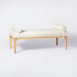 Randolph Bench With Bolster Pillows Linen - Threshold™ Designed With Studio McGee 15 Randolph Bench With Bolster Pillows Linen - Threshold™ Designed With Studio McGee -Threshold Living Room Sales Store GUEST ebdd4b7b 6e57 423c 908a 14e05a7f5b15
