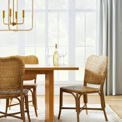 Interlaken Rattan With Woven Seat And Back Dining Chair - Threshold™ Designed With Studio McGee 1 Interlaken Rattan With Woven Seat And Back Dining Chair - Threshold™ Designed With Studio McGee