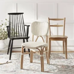 Canton Rattan And Woven Dining Chair White - Threshold™ -Threshold Living Room Sales Store GUEST ede753e1 6667 4c1f abc9 2409d3e550ad